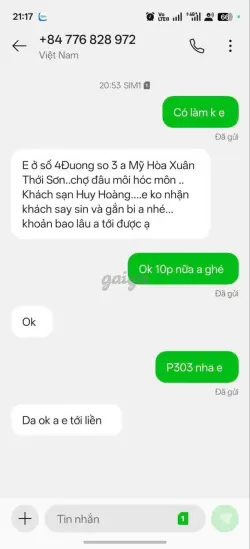 Ảnh đánh giá gái gọi