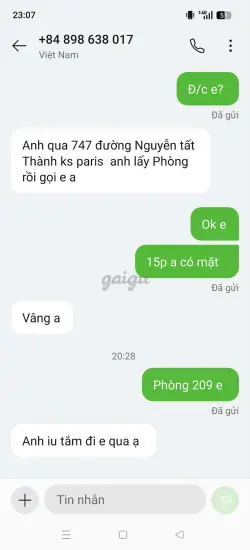 Ảnh đánh giá gái gọi