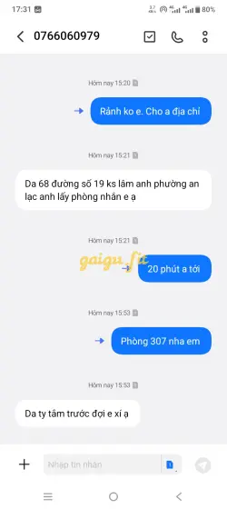 Ảnh đánh giá gái gọi