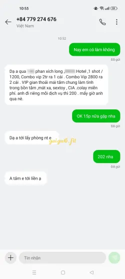 Ảnh đánh giá gái gọi